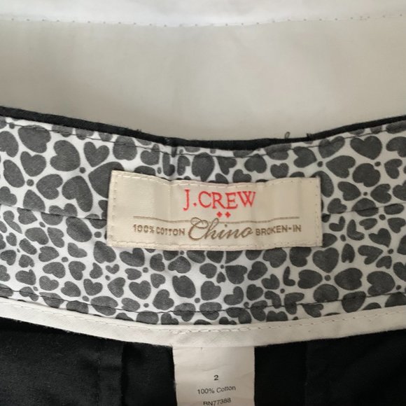 J Crew chino black shorts size 2 - Picture 2 of 3